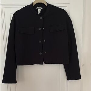 H&M Black Women's Sweatshirt Jacket size medium like new